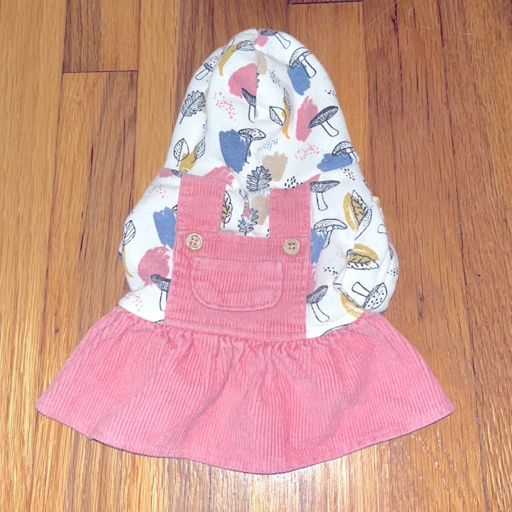 Bond&Co. Pink Overall Dress Hoodie